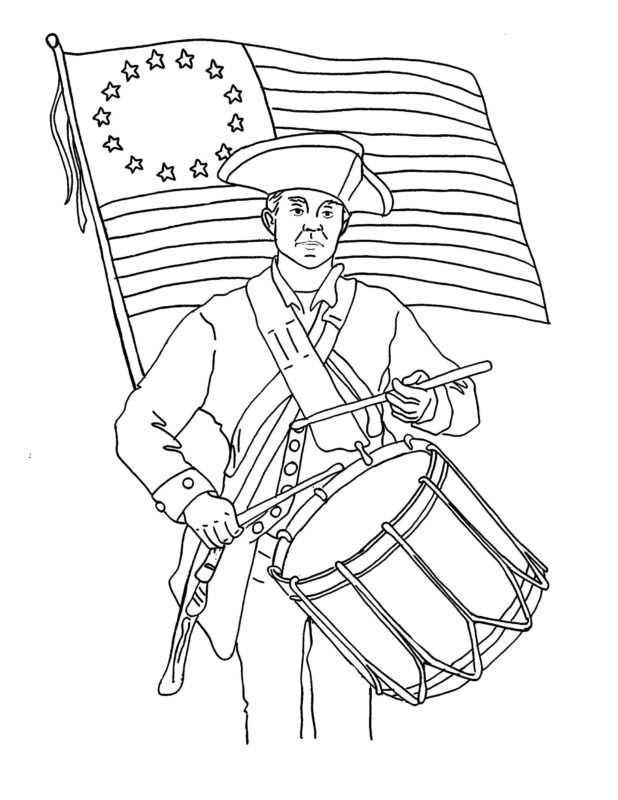 coloring pages of the american revolution